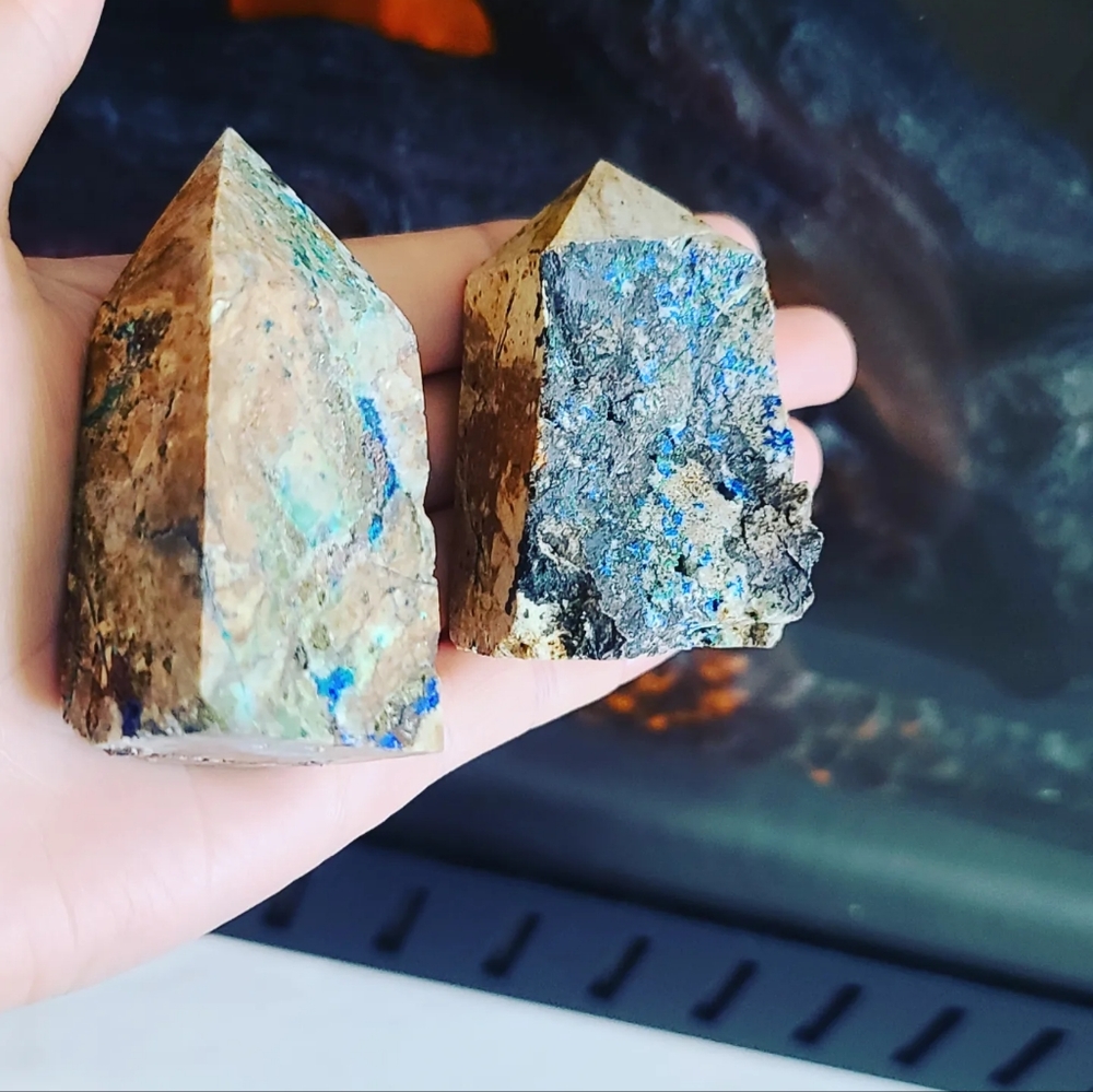 Azurite Crystal points - Picture 1 of 5